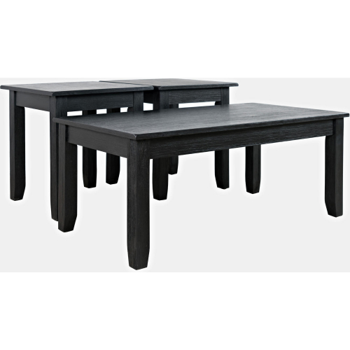 Eros 3 Piece Coffee Table Set in Brushed Black